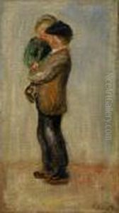 Homme Portant Un Garcon by Pierre Auguste Renoir