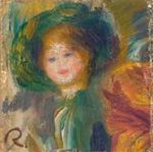 Portrait Au Chapeau Vert