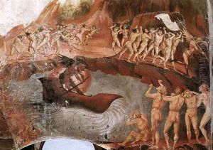 The Damned Being Plunged into Hell (detail-1) 1499-1502 by Francesco Signorelli