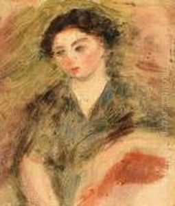 Portrait Of A Young Woman Allegedly Gabrielle, The Artist's Housemaid by Pierre Auguste Renoir