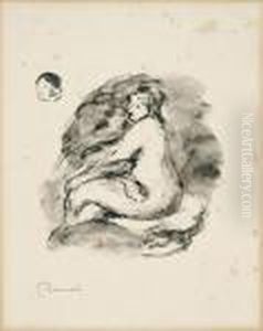 Etude De Femme Nue Assise.