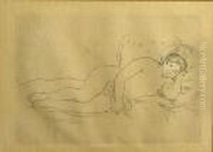 Femme Nue Couchee (tournee A Droite) by Pierre Auguste Renoir