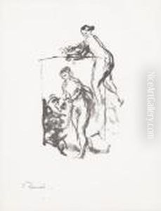 Femme Au Cep De Vigne. by Pierre Auguste Renoir