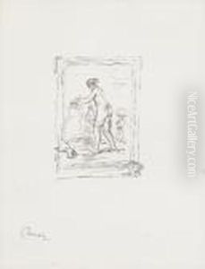 Femme Au Cep De Vigne. by Pierre Auguste Renoir