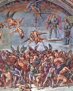 The Damned (detail-1) 1499-1502 by Francesco Signorelli