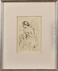 Baigneuse Debout A Mi-jambes by Pierre Auguste Renoir