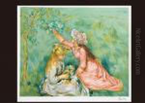 Girls Gathering Flowers by Pierre Auguste Renoir