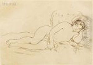 Femme Nue Couchee, Tournee A Droite (2e Planche)