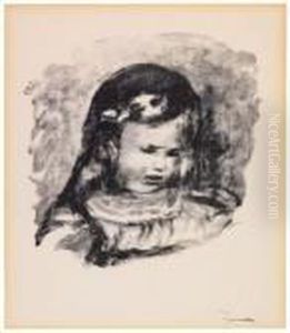 Claude Renoir, La Tete Baisee by Pierre Auguste Renoir