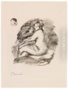Etude De Femme Nue, Assise, Variante by Pierre Auguste Renoir