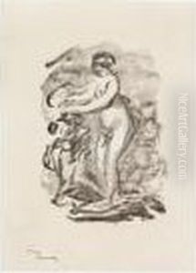 Femme Au Cep De Vigne, Variante by Pierre Auguste Renoir