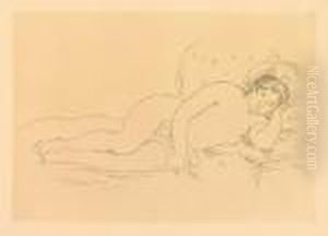 Femme Nue Couche (tournee A Droite), 2e Planche by Pierre Auguste Renoir