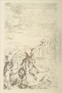Le Chapeau Epinglesur La Plage A Berneval by Pierre Auguste Renoir
