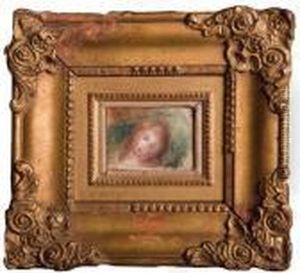 Portrait De Jeune Fille by Pierre Auguste Renoir