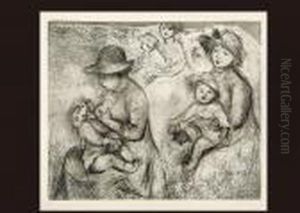 Trois Esquisses De Maternite by Pierre Auguste Renoir