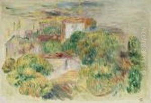 Paysage Pres De Louveciennes by Pierre Auguste Renoir