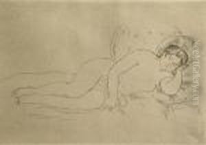 Femme Nue Couchee (tournee A Droite), 2eplanche by Pierre Auguste Renoir