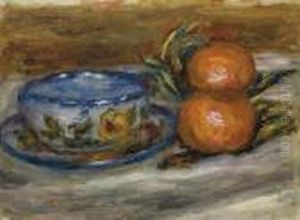 Une Tasse Et Deux Fruits