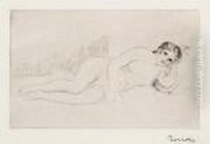 Femme Nue Couchee (tournee A Droite), 1replanche by Pierre Auguste Renoir