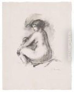 Etude De Femme Nue by Pierre Auguste Renoir