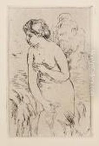 Baigneuse Debout, A Mi-jambes by Pierre Auguste Renoir