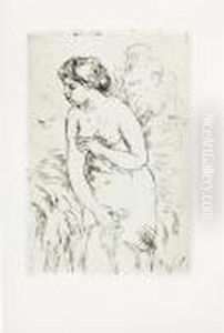 Baigneuse Debout A Mi-jambes by Pierre Auguste Renoir