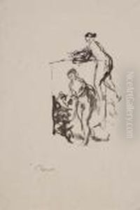 Femme Au Cep De Vigne (3e Variante) by Pierre Auguste Renoir