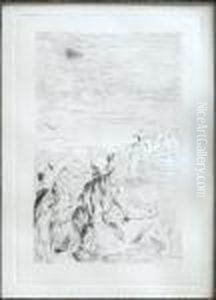 Sur La Plage A Berneval by Pierre Auguste Renoir