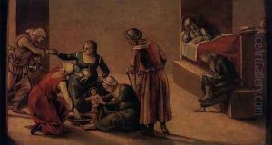 The Birth of the Virgin c. 1490 by Francesco Signorelli