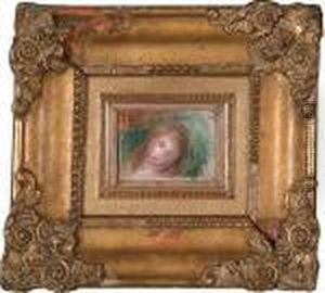 Portrait De Jeune Fille by Pierre Auguste Renoir
