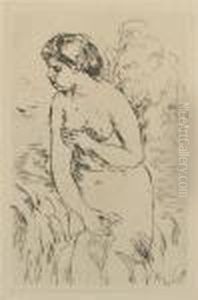 Baigneuse Debout A Mi-jambes (d., S. 23) by Pierre Auguste Renoir