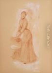 Plate X, Etude Pour Les Parapluies La Modiste by Pierre Auguste Renoir