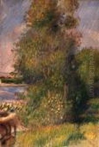 Paysage Bord De Rivere by Pierre Auguste Renoir