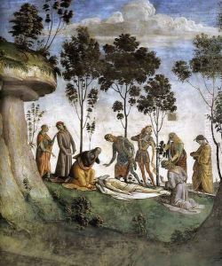 Moses's Testament and Death (detail-3) 1481-82