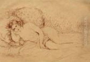 Femme Nue Couchee (tournee A Droite) by Pierre Auguste Renoir