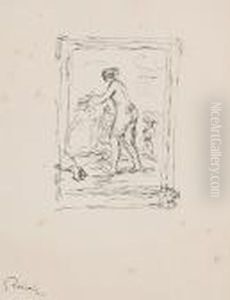 La Femme Au Cep De Vigne, 2e 
Variant, Fromdouze Lithographie Originales De Pierre-auguste Renoir by Pierre Auguste Renoir