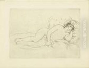 Femme Nue Couchee (tournee A Droite) by Pierre Auguste Renoir