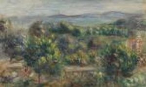 Paysage, Arbre Jaune by Pierre Auguste Renoir