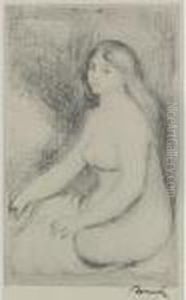 Baigneuse Assise (d., S. 11) by Pierre Auguste Renoir