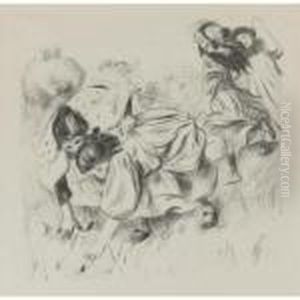 Enfants Jouant A La Balle (d., S. 32) by Pierre Auguste Renoir