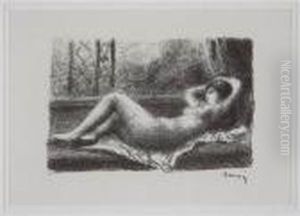Odalisque Lithograph by Pierre Auguste Renoir