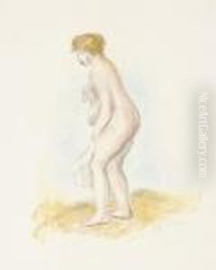 Baigneuse Debout, En Pied (delteil; Stella 28) by Pierre Auguste Renoir