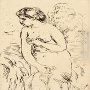 Baigneuse Debout A Mi-jambes" by Pierre Auguste Renoir