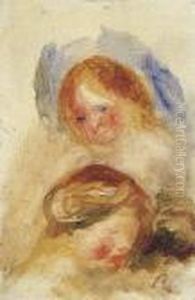 Studio Di Teste (etude De Tetes) by Pierre Auguste Renoir