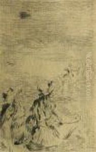 Sur La Plage, A Berneval by Pierre Auguste Renoir