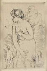  Baigneuse Debout A Mi-jambes  by Pierre Auguste Renoir
