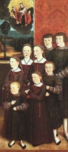 Portrait of Conrad Rehlinger and his Children (detail) 1517 by Bernhard Strigel