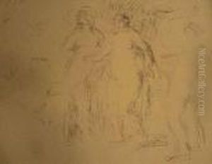 Les Baigneuses. Vers 1900. by Pierre Auguste Renoir