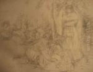 Les Laveuses, 2e Pensee. Vers 1900. by Pierre Auguste Renoir