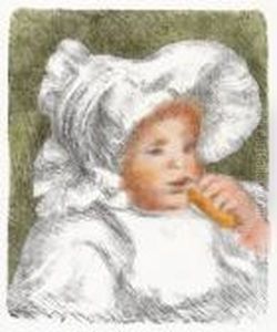 L'enfant Au Biscuit (jean Renoir) by Pierre Auguste Renoir